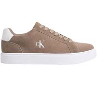 Calvin Klein Sneaker con Suela Cupsole Hombre Classic Laceup de Ante, Beige (Desert Taupe/Bright White), 45