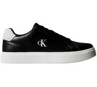 Calvin Klein Sneaker con Suela Cupsole Hombre Classic Laceup de Piel, Negro (Black/Bright White), 46