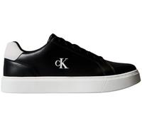 Calvin Klein Sneaker con Suela Cupsole Hombre Classic Laceup de Piel, Negro (Black/Bright White), 46
