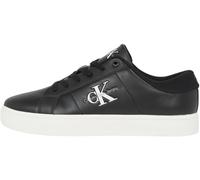 Calvin Klein Sneaker con suela cupsole Hombre de piel, Negro (Black/Bright White), 44