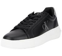 Calvin Klein Sneaker con Suela Cupsole Mujer Chunky Laceup Bajas, Negro (Black/Silver), 37 EU