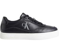 Calvin Klein Sneaker con Suela Cupsole Mujer Classic de Piel, Negro (Triple Black), 39