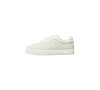 Calvin Klein Sneaker con Suela Cupsole Mujer Classic Low Mix de Lona, Blanco (Creamy White/Bright White), 39