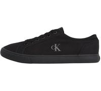 Calvin Klein Sneaker con Suela Vulcanizada Hombre Canvas Low Top, Negro (Triple Black), 46