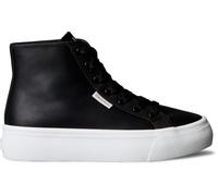 Calvin Klein Sneaker con Suela Vulcanizada Mujer High Top de Piel, Negro (Pvh Black), 35
