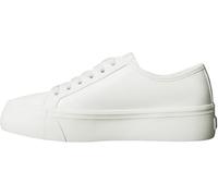 Calvin Klein Sneaker con Suela Vulcanizada Mujer Lace Up Low Top, Blanco (Lily White), 40