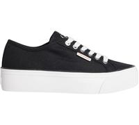 Calvin Klein Sneaker con Suela Vulcanizada Mujer Logo Tag con Plataforma, Negro (CK Black), 37