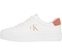 Calvin Klein Sneaker con Suela Vulcanizada Mujer Sneaker Bold Low Top, Multicolor (Bright White/Tuscany), 39
