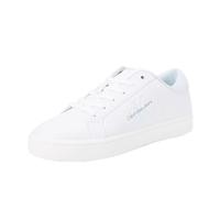 Calvin Klein Classic Cupsole Lowlaceup LTH Wn Yw0Yw01444 Zapatillas Deportivas para Mujer, Blanco (Bright White/Plein Air), 41 EU