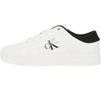 Calvin Klein Sneaker de Suela Cupsole Mujer Classic Cupsole Low Lace Up Leather Calzado, Negro (Black/Bright White), 41