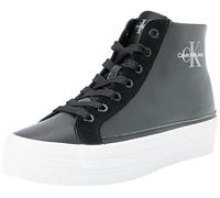 Calvin Klein Sneaker vulcanizadas Mujer Flat Calzado, Multicolor (Black/Stormfront), 37