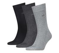 Calvin Klein Sock Calcetines clásicos, Gris, 43-46 (Pack de 3) Hombres