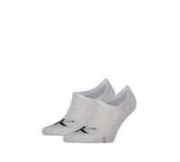 Calvin Klein Socks Organic Cotton High Cut Monogram Footie Calcetín, Light Grey Melange, 40-42 (Pack de 2) de los Hombres