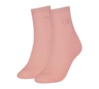 Calvin Klein Socks Shiny Logo Calcetín, Pink, 68-70 (Pack de 2) De Las Mujeres