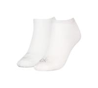 Calvin Klein Socks Shiny Logo Calcetín, White, 40-42 (Pack de 2) De Las Mujeres