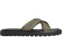 Calvin Klein Sq Molded Sandal Xcross WB Hm0hm02101, Sandalias Planas Hombre, Green (Deep Lichen Green/Black), 41 EU
