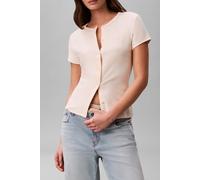 Calvin Klein Ss 1x1 Refined Rib Top Calico Talla: M | Camisas Outlet | Mujer