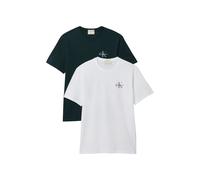 Calvin Klein Ss 30s Classic Micro Tee Bright White/dark Teal Talla: XS | Camisetas Básicas Outlet | Hombre | Cian