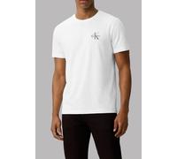 Calvin Klein Ss 30s Classic Micro Tee Bright White/oatmeal Talla: L | Camisetas con Decoración Impresa Outlet | Hombre | Blanco