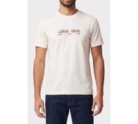 Calvin Klein Ss 30s Nyc Graphic Tee White Greige Talla: M | Camisetas con Decoración Impresa Outlet | Hombre | Blanco
