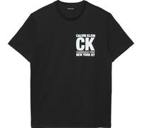 Calvin Klein SS 30S Whsl SP CK Corner Graphic Lv04Re819G Camisetas gráficas, Black (Black), XS para Hombre