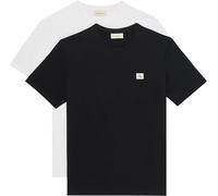 Calvin Klein SS Badge tee 2Pk Lv04Rd248G Camisetas, Multi (Black/Bright White), L para Hombre