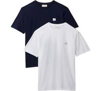 Calvin Klein SS Badge tee 2Pk Lv04Rd248G Camisetas, Multi (Maritime Navy/Bright White), L para Hombre