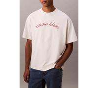 Calvin Klein Ss Center Chain Stitch Tofu Talla: XL | Camisetas con Decoración Impresa Outlet | Hombre