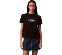 Calvin Klein SS Classic CK NYC Logo tee Lv047f810g Camisetas gráficas, Black (Black), M para Mujer