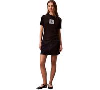 Calvin Klein SS Classic Fit Monogram tee Lv047f819g Camisetas gráficas, Black (Black), XL para Mujer