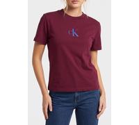 Calvin Klein Ss Classic Foil Tee Berry Glaze Talla: XS | Camisetas de Seda Outlet | Mujer