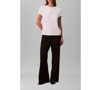 Calvin Klein Ss Classic Foil Tee White Greige Talla: S | Camisetas de Seda Outlet | Mujer | Blanco