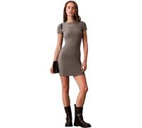 Calvin Klein SS CTN Contour 1X1 Rib SS Mini D LV047B266G Vestidos para Mujer, Color Gris (Gris Jaspeado Medio), Talla XS, Gris (Med Gray Heather), XS