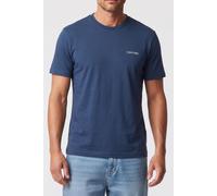 Calvin Klein Ss Micro Logo Crewneck Dark Denim Talla: L | Camisetas Básicas Outlet | Hombre | Azul