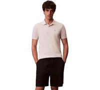 Calvin Klein SS Monogram Pique Polo Lv040em269 S/S, White (Oatmeal), S para Hombre