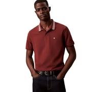 Calvin Klein SS Monogram Pique Tipped Polo Lv04Rc276G Polos, Red (Mocha Moment), L para Hombre