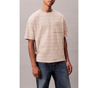Calvin Klein Ss Stripe Jacquard T-shirt Plaza Taupe Talla: XL | Camisetas con Decoración Impresa Outlet | Hombre | Negro