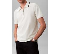 Calvin Klein Ss Tipped Zip Pique Tofu Talla: XL | Polos Outlet | Hombre