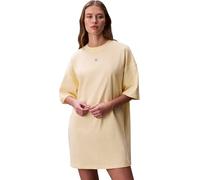 Calvin Klein SS Woven Label - Vestido de Talla Grande para Mujer, Color Blanco, Talla S