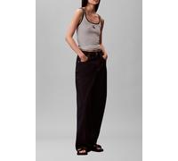 Calvin Klein Striped Monologo Tank Top Black Stripe Talla: S | Camisetas de Tirantes Outlet | Mujer | Negro