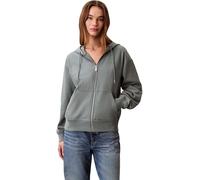 Calvin Klein Sudadera con Cremallera Mujer Archive Logo French Terry con Capucha, Gris (Autumn Green), XL