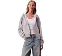 Calvin Klein Sudadera con Cremallera Mujer Archive Logo French Terry con Capucha, Gris (History Grey Heather), XL
