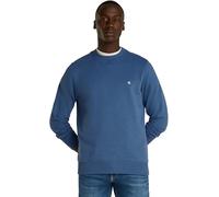 Calvin Klein Sudadera Hombre Badge Crew Neck Regular Fit, Azul (Blue Coast), S