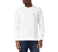 Calvin Klein Sudadera Hombre CK Essential sin Capucha, Blanco (Bright White), XL