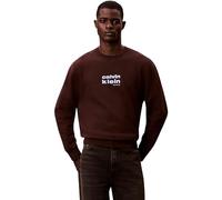 Calvin Klein Sudadera Hombre Felpa Retro Graphic con Cuello Redondo, Marrón (Rich Brown), S