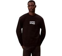 Calvin Klein Sudadera Hombre Felpa Retro Graphic con Cuello Redondo, Negro (Black), XL
