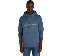 Calvin Klein Sudadera Hombre Hoodie Seasonal Monologo Regular con Capucha, Azul (Blue Coast), S