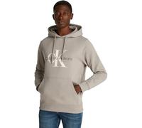 Calvin Klein Sudadera Hombre Hoodie Seasonal Monologo Regular de algodón, Gris (Rock Ridge), XS