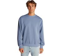 Calvin Klein Sudadera Hombre Logo Tape Crew Neck Relaxed Fit, Azul (Tempest), XXL