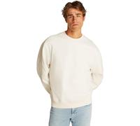 Calvin Klein Sudadera Hombre Logo Tape Crew Neck Relaxed Fit, Beige (Tofu), XXL